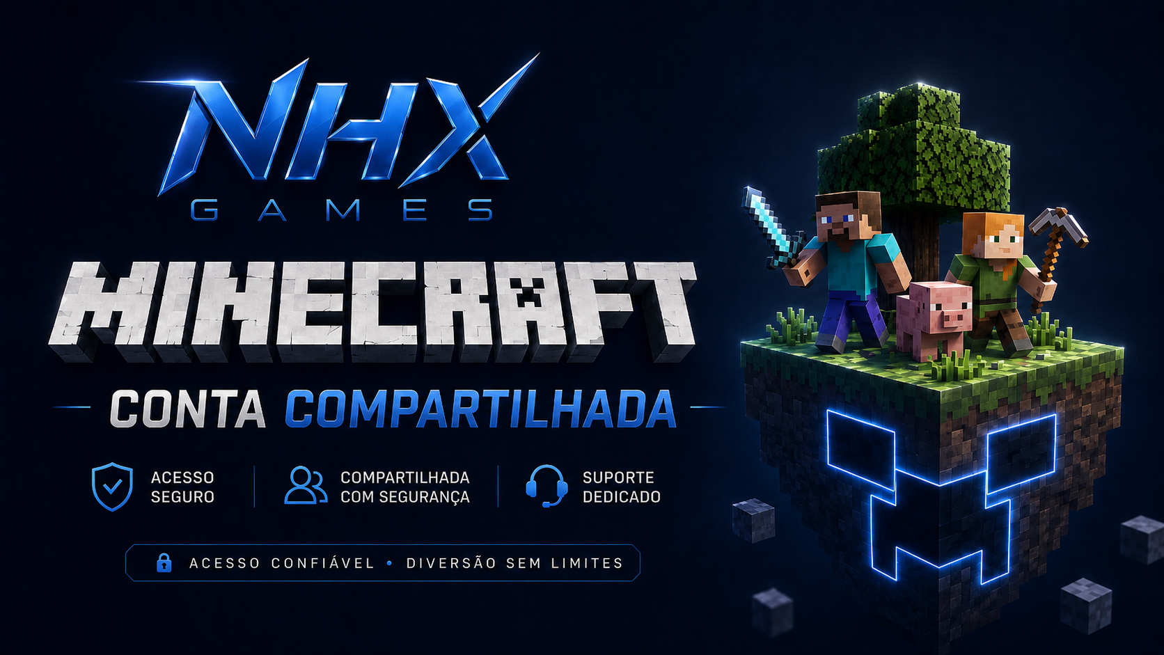 Minecraft — Conta Compartilhada